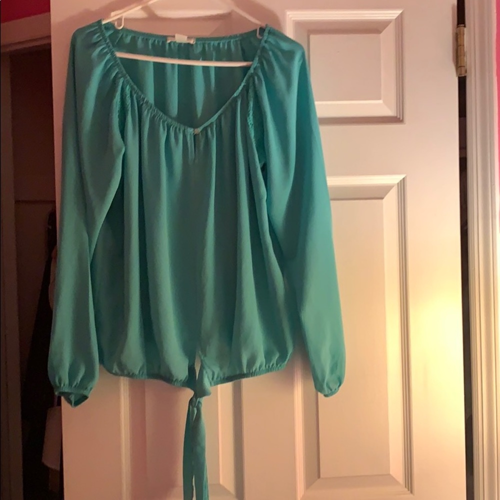 BoHo tie front blouse